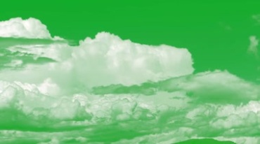形状多样的天空云海云层白云连绵不绝绿屏抠像影视特效视频素材