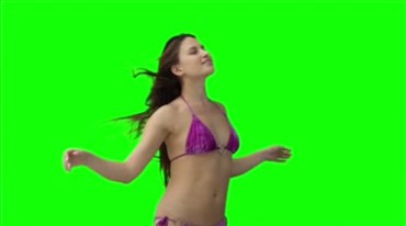绿屏女孩跳舞美女模特舞蹈集合视频素材