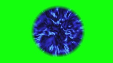 蓝色能量球魔法球绿屏抠像影视特效视频素材