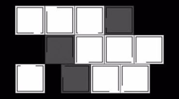 拼接方块组合方格透明闪烁光效黑白抠像视频素材