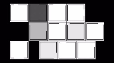 拼接方块组合方格透明闪烁光效黑白抠像视频素材