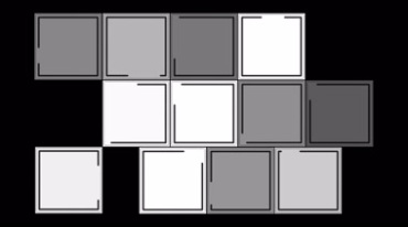 拼接方块组合方格透明闪烁光效黑白抠像视频素材