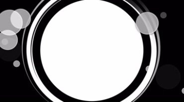 圆形圆圈光圈黑白透明抠像通道特效视频素材
