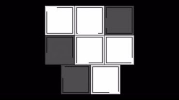 方块拼接组合透明闪烁黑白抠像特效视频素材