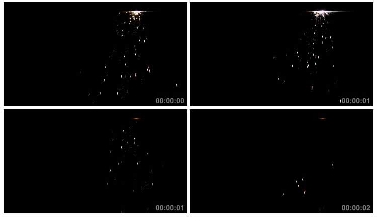 灯泡电线漏电火花火星掉落黑屏抠像特效视频素材