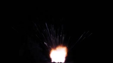 爆炸爆闪气爆火光火星火花纯黑抠像特效视频素材