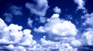蓝天白云晴朗天空白色云朵视频素材