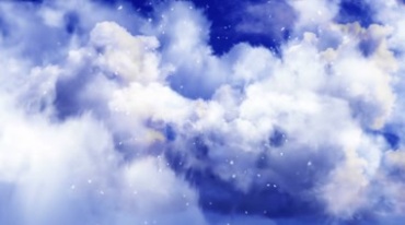 穿行在云层中梦幻白云粒子视频素材