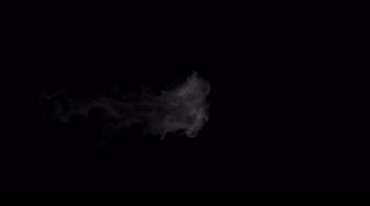 一股烟喷烟吹烟黑屏特效视频素材