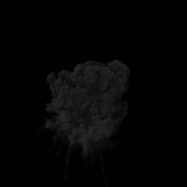 空中爆炸火团火球灾难黑屏特效视频素材
