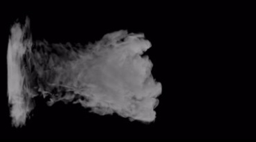 喷射烟雾烟云消散黑屏抠像特效视频素材