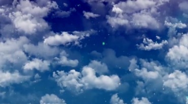 蓝天白云梦幻粒子视频素材