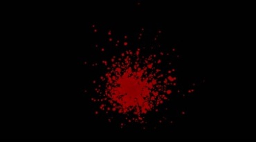 鲜血喷溅血斑血溅血迹血点黑屏抠像后期特效视频素材