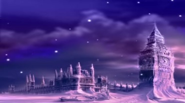 紫色冰雪城堡视频素材