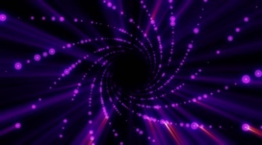 紫色螺旋粒子隧道推进视频素材