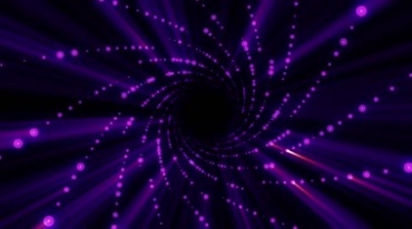 紫色螺旋粒子隧道推进视频素材