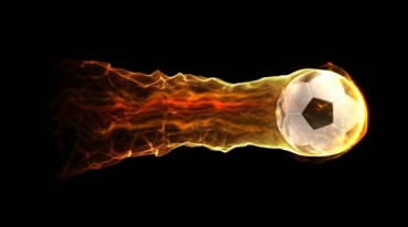 火焰足球飞行拖着大火尾巴黑屏抠像特效视频素材