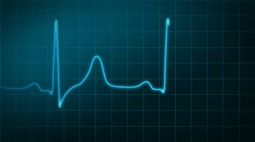 示波器心脏跳动心率波形图视频素材