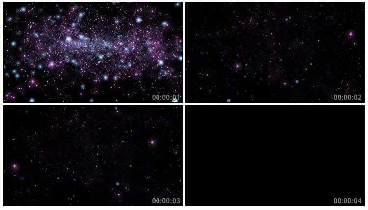 紫色星际粒子飞舞散开视频素材