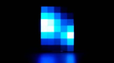 蓝色萤光荧光方块动态闪烁视频素材