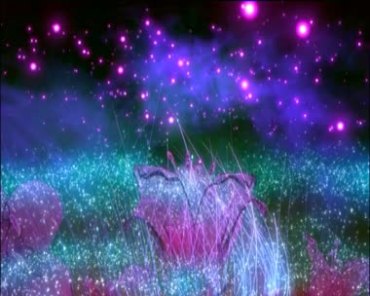 梦幻花仙子萤火虫星光粒子视频素材