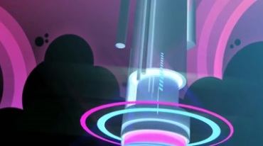 3D柱子变形霓虹灯光视频素材