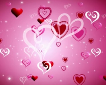 红色桃心泛动爱情粒子漂浮视频素材