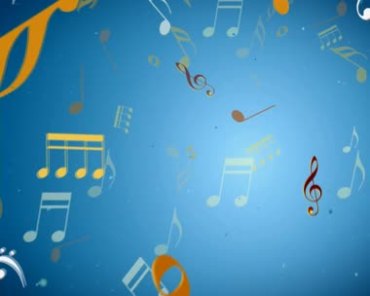 音乐符号音符空中漂浮视频素材
