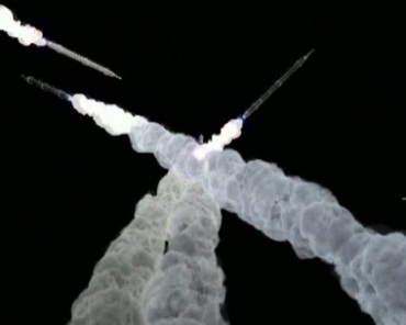 火箭飞弹导弹追踪飞行视频素材
