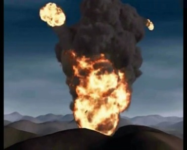 山体爆炸特效视频素材