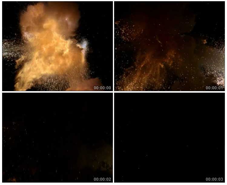 爆炸火焰团烈火烟效粒子特效视频素材
