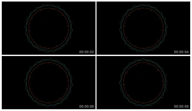 科技圆圈光线圆周动态光影全息投影特效视频素材