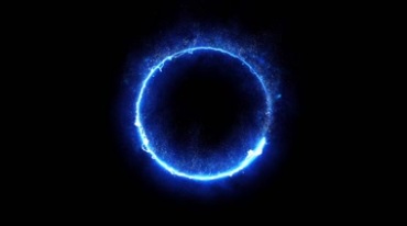 蓝色魔法炫光粒子圆环圆圈特效视频素材