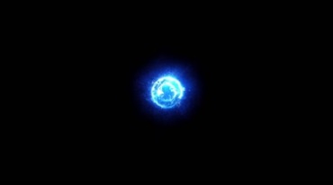 蓝色魔幻光球电流闪电粒子动态光效视频素材