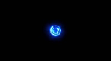 蓝色法术魔法电流粒子圆圈闪烁特效视频素材