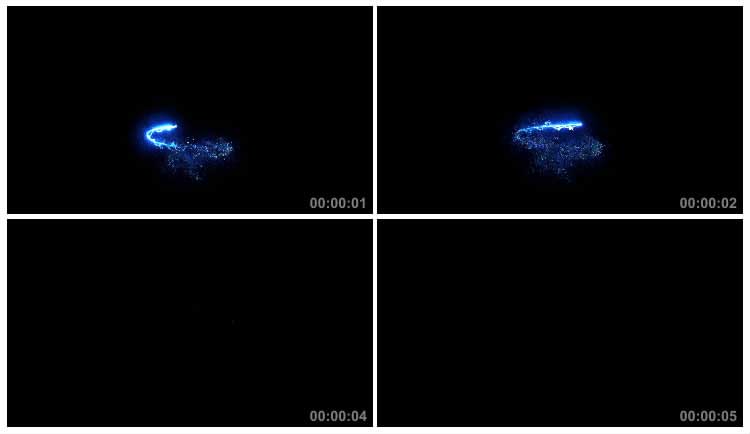 蓝色魔幻光效粒子特效视频素材