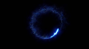 蓝色圆圈光圈圆环魔法粒子特效视频素材