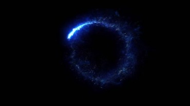 蓝色圆圈光圈圆环魔法粒子特效视频素材