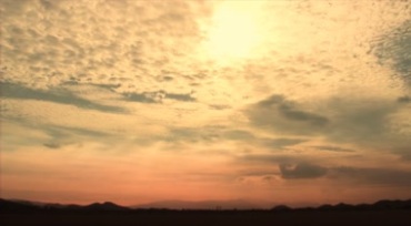 天空夕阳红色晚霞彩霞云层视频素材