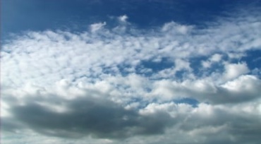 蔚蓝天空白色云层薄云云海云团实拍视频素材