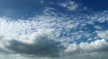 蔚蓝天空白色云层薄云云海云团实拍视频素材