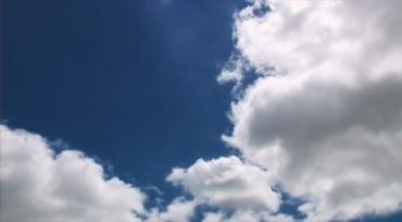 蓝天白云白色云团云层移动延时拍摄视频素材