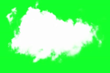 小白云白色云团云朵绿屏抠像通道特效视频素材