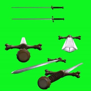 刀剑宝剑御剑飞剑绿幕特效视频素材
