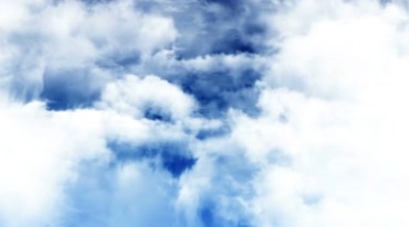 蓝天白云镜头在云层中穿梭视频素材