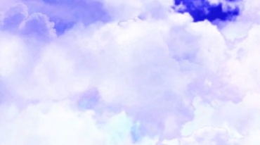 蓝天中白色云团云层穿梭穿行第一视角实拍视频素材