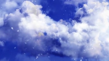梦幻粒子蓝天白云穿行视频素材