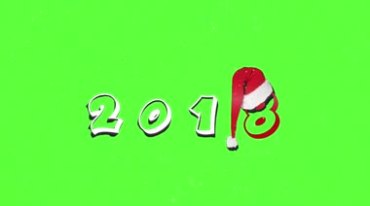 新年圣诞节日元旦跨年快乐绿屏抠像特效视频素材