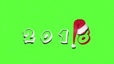 新年圣诞节日元旦跨年快乐绿屏抠像特效视频素材