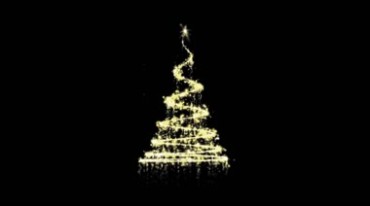 新年元旦节光效烟火闪光粒子圣诞树特效视频素材